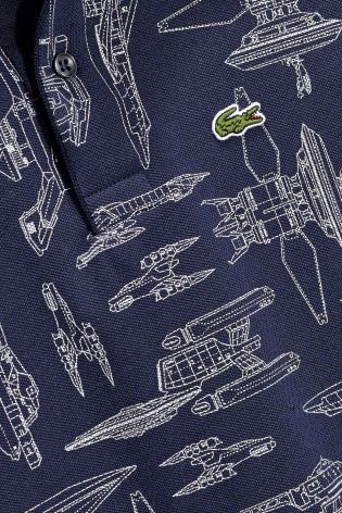 Navy Lacoste&reg; Spaceship Polo